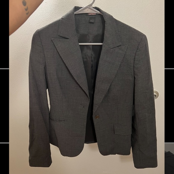 Express dark grey blazer - Picture 1 of 2